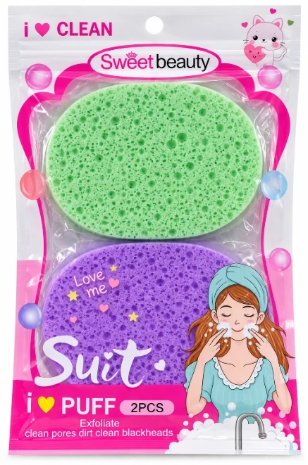 Sweetbeauty Facial Cleansing Puff 2 Pcs