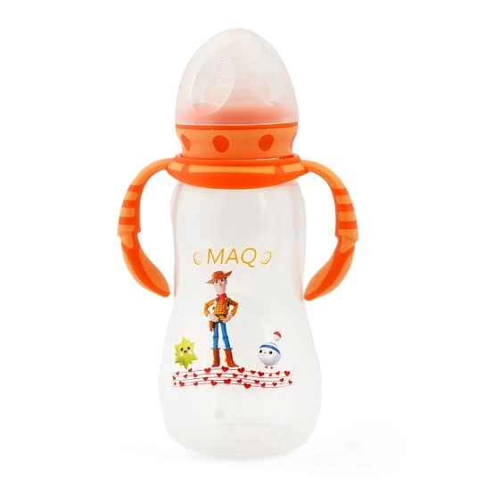 MAQ Premium Feeder Character Transparent w Teddy Cap Assorted 9oz