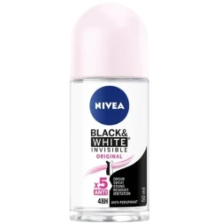 Nivea Black & White Invisible Clear Anti-Perspirant Roll On Deodorant 50ml