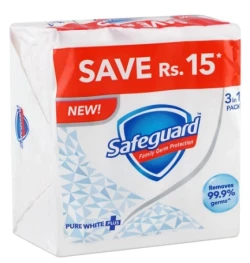 Safeguard Pure White Plus Soap 3 in 1 125g