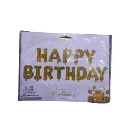 Happy Birthday Balloon Gold 13 Pcs