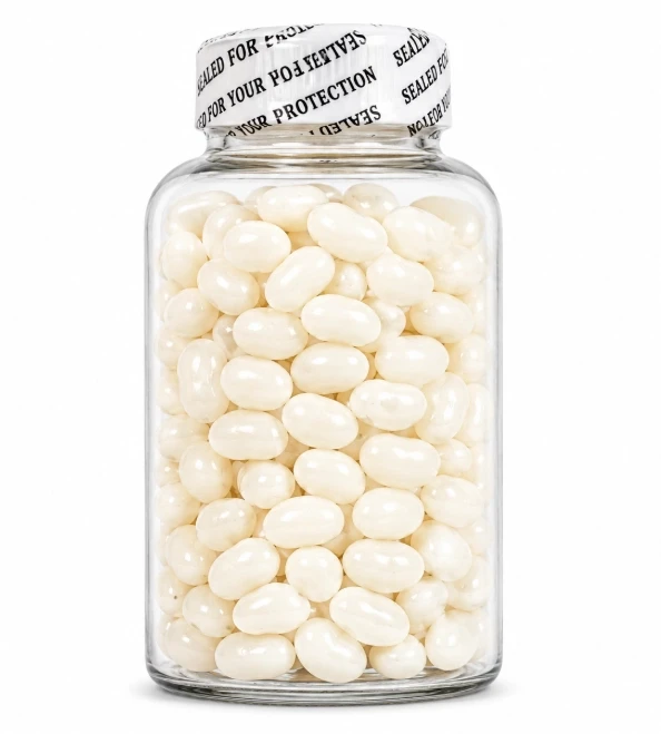 White Capsules Jar for Hair