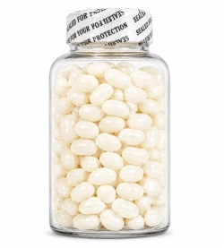 White Capsules Jar for Hair