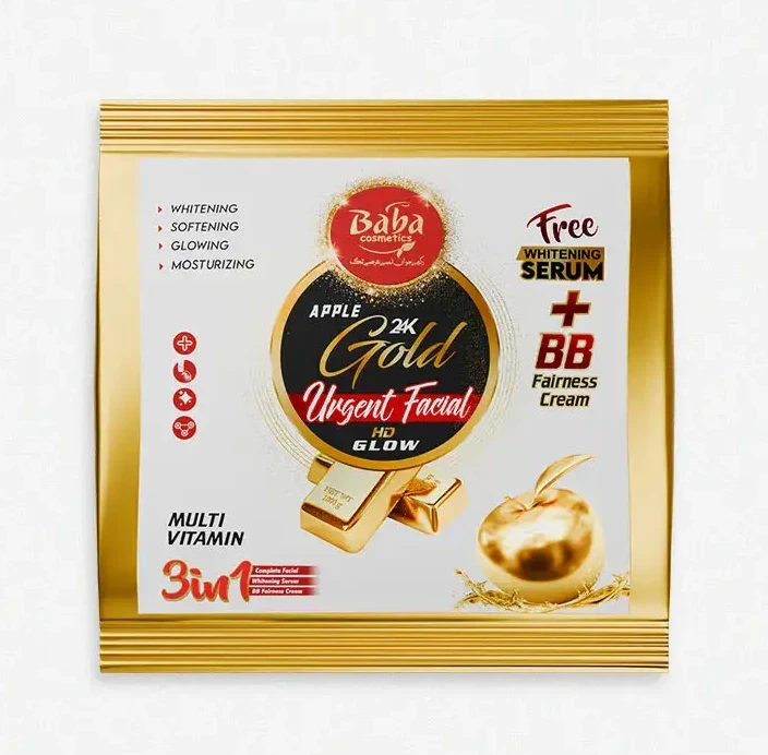 Baba Apple 24k Gold Urgent Facial HD Glow 3 in 1 Sachet