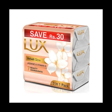 Lux Bar Velvet Glow Jasmine With Vitamin C & Glycerin Soap Trio 3x123g