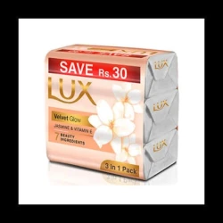 Lux Bar Velvet Glow Jasmine With Vitamin C & Glycerin Soap Trio 3x123g
