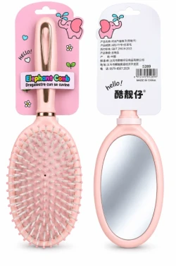 Elephant Comb 2-in-1 Hair Brush with Mirror