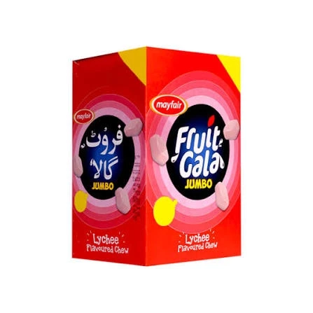 Mayfair Fruit Gala Jumbo Lychee Flavoured Chew 100-Pcs Box