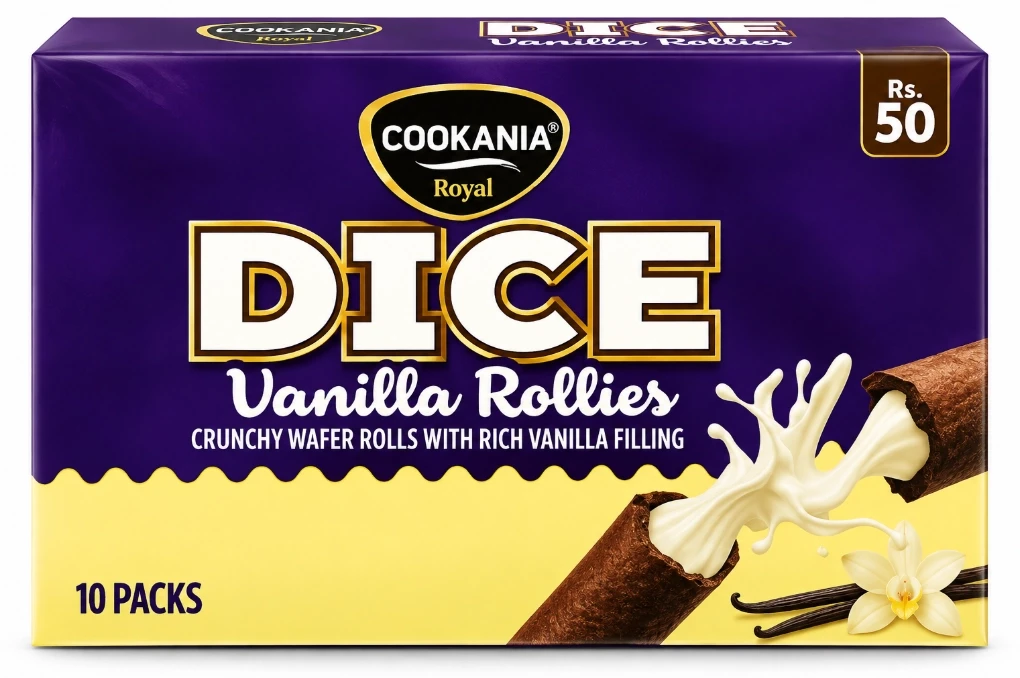 Cookania Royal DICE Vanilla Rollies 10 Packs