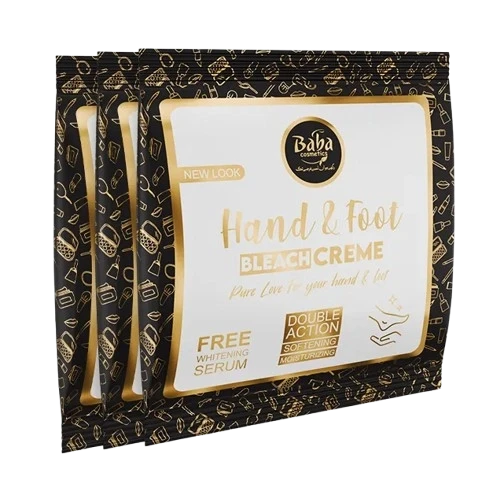 Baba Apple Gold Hand & Foot Whitening Cream Bleach 30gm Sachet