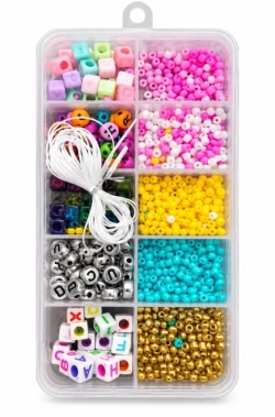 Kids Colorful DIY Beads & Bracelet Making Kits
