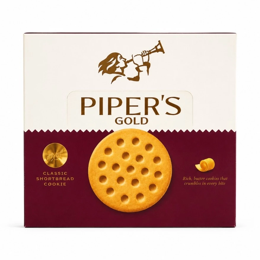 Peek Freans Pipers Gold Classic Shortbread Cookies