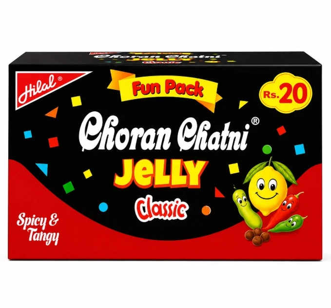 Hilal Choran Chatni Jelly Classic Fun Pack – Spicy & Tangy Rs.20 Box
