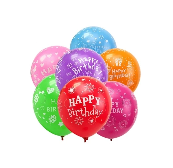 Milky Multi Color Happy Ballons 24Pcs
