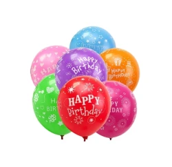 Milky Multi Color Happy Ballons 24Pcs