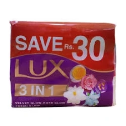 Lux  Velvet, Rose, Fresh Glow 3 in 1 Trio 128gm