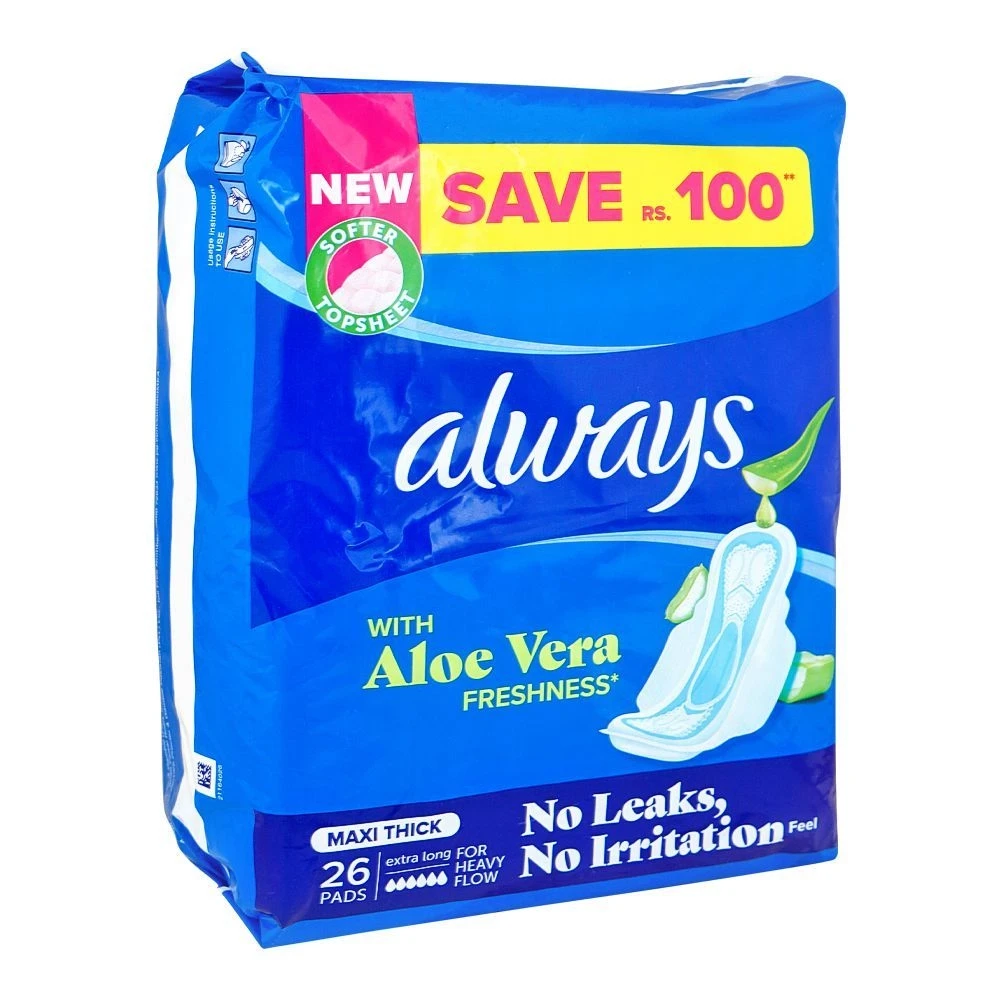 Always Maxi Thick Extra Long Pads 26-Pads