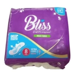 Bliss Maxi Thick Sanitary Pads Extra Long 8 Pcs