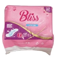 Bliss Ultra Thin Sanitary Pads Extra Long 7 Pcs