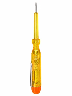 Transparent Voltage Tester Screwdriver – Yellow