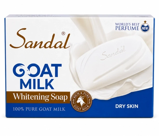 Sandal Goat Milk Whitening Soap for Dry Skin