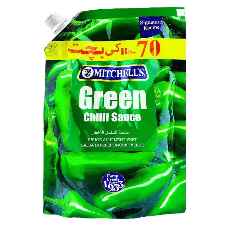 Mitchells Green Chilli Sauce 400gm Pouch