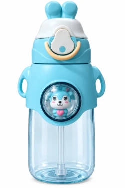 Bunny Kids Water Bottle with Straw