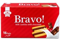 Kolson Bravo Milk Cookies with Chocolate 16 Packs