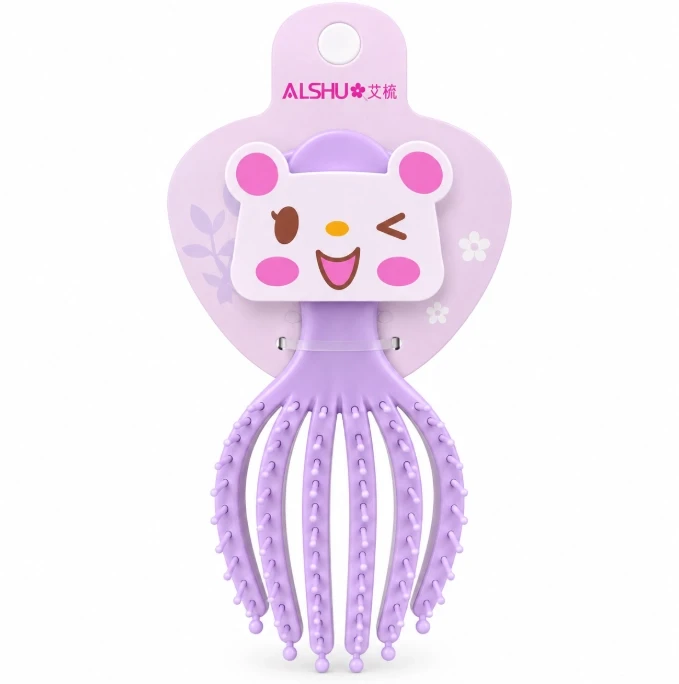 Cute Bunny Scalp Massager Hair Brush (Assorted Color)