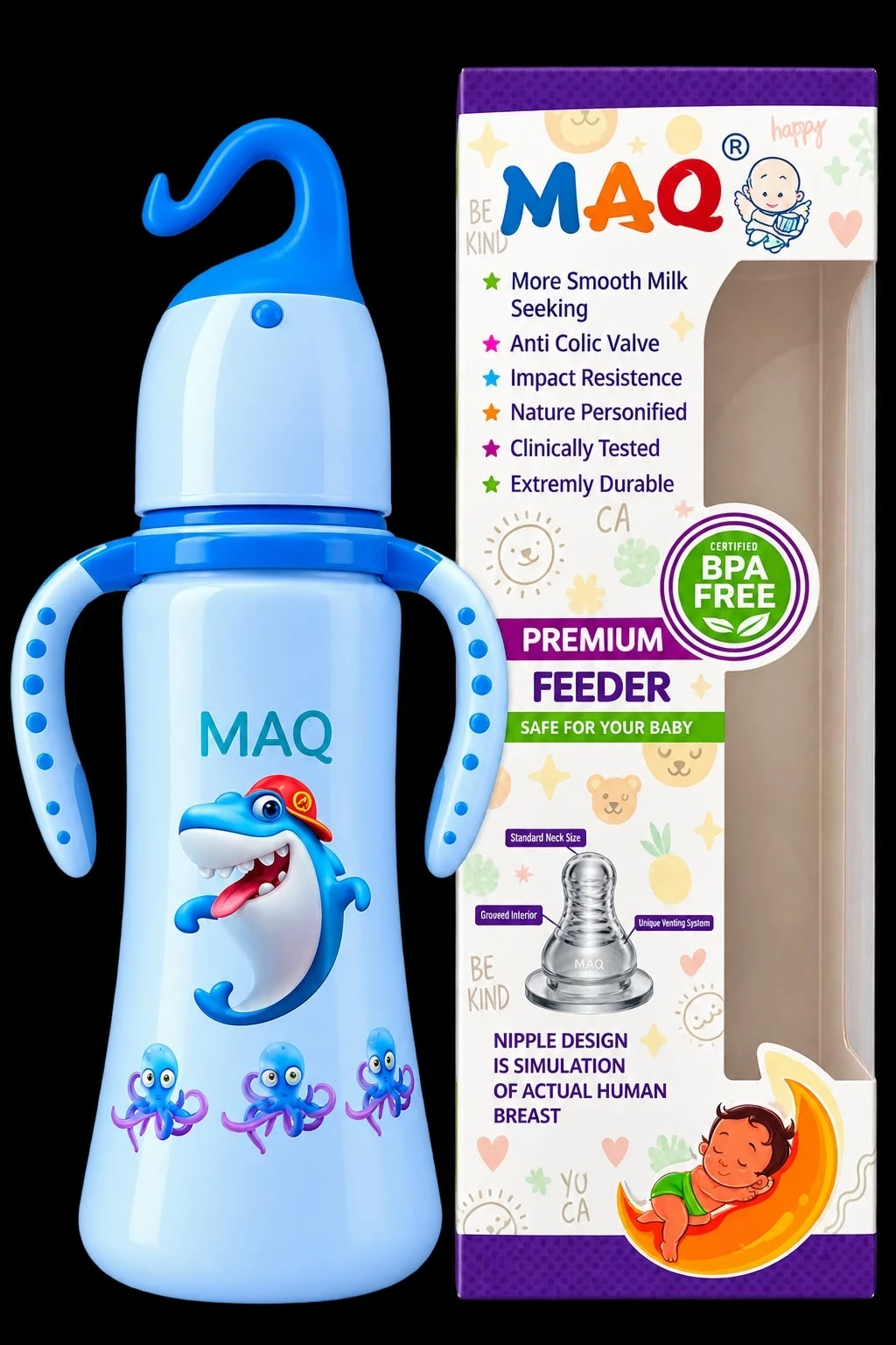 MAQ Premium Feeder Sea Creatures Colored Assorted 9oz