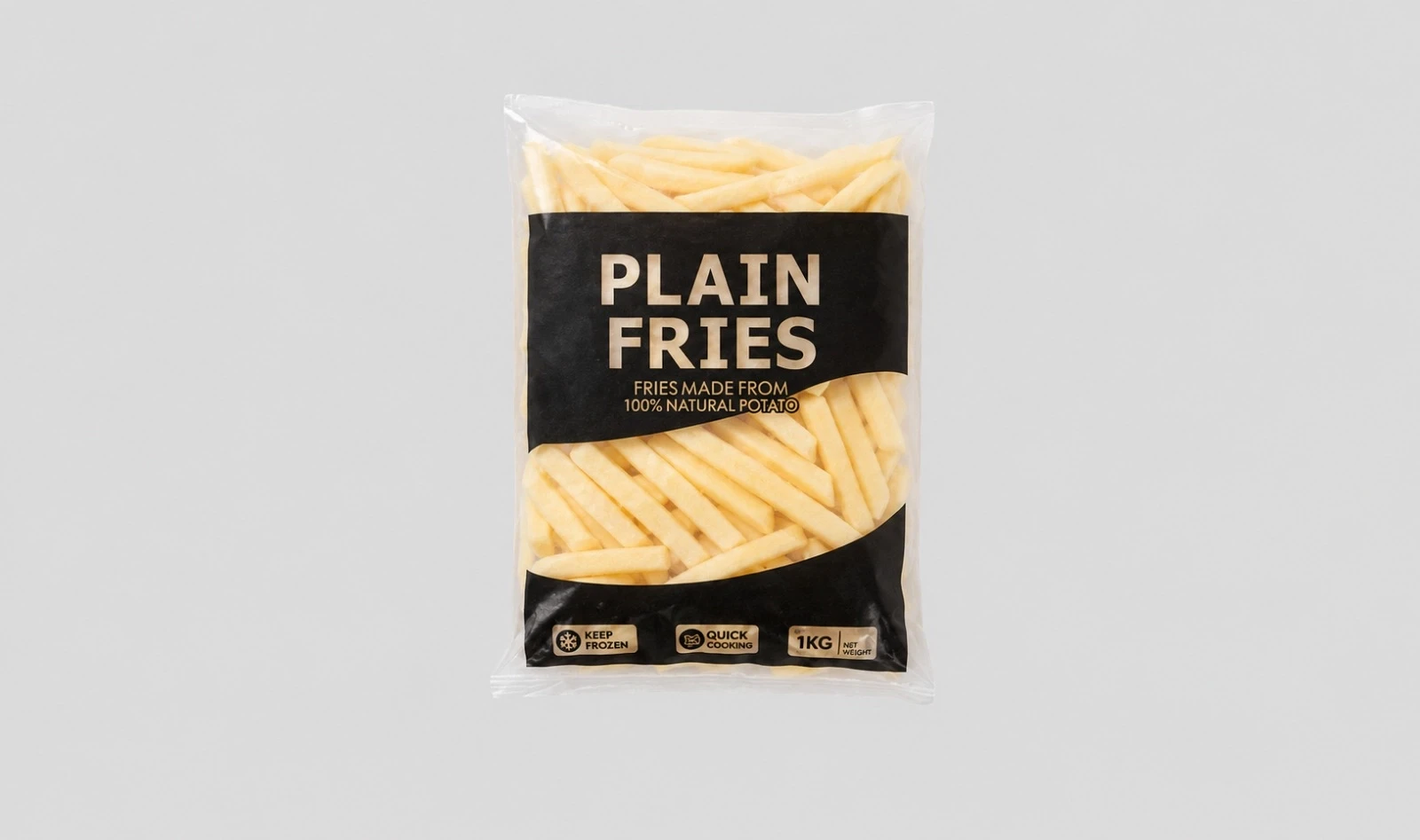 Frozen Hub Plain French Fries1 Kg