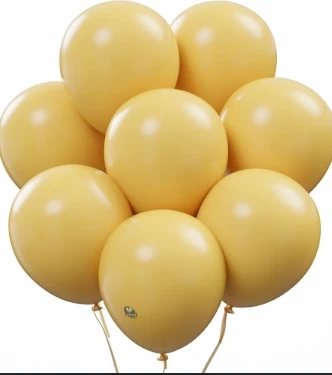 Milky Mustard Color Ballons 24Pcs