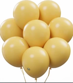Milky Mustard Color Ballons 24Pcs