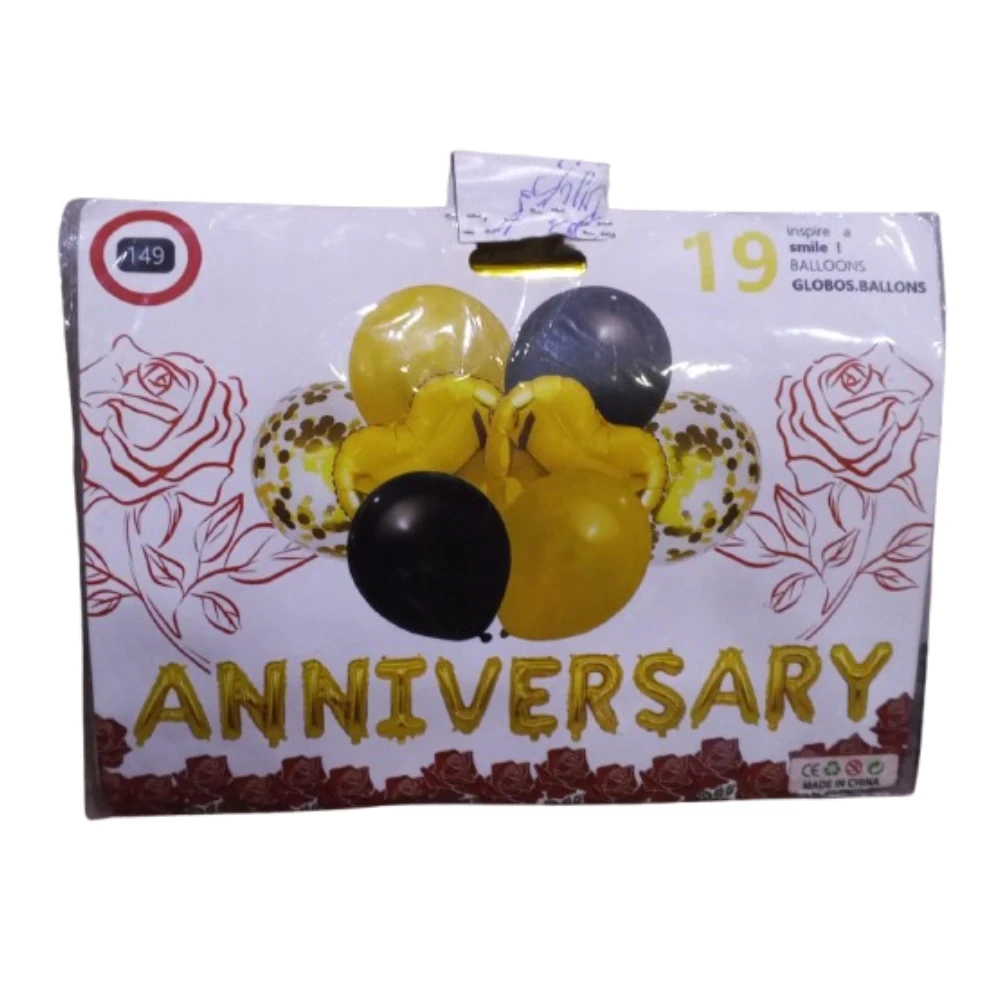 Anniversary Balloon Gold 19 Pcs