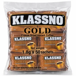 Klassno Gold Freeze-Dried Instant Coffee 1.8g x 50 Sachets