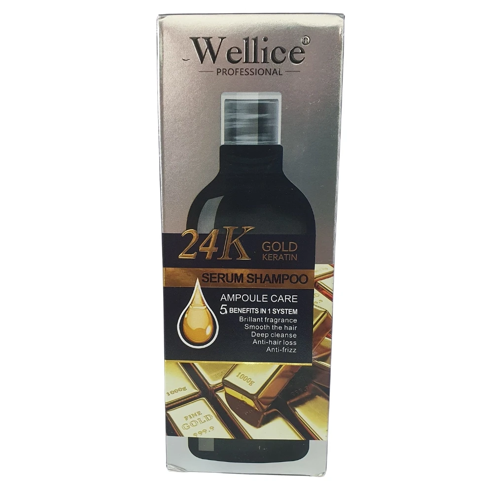 Wellice 24K Gold Keratin Serum Shampoo 500g
