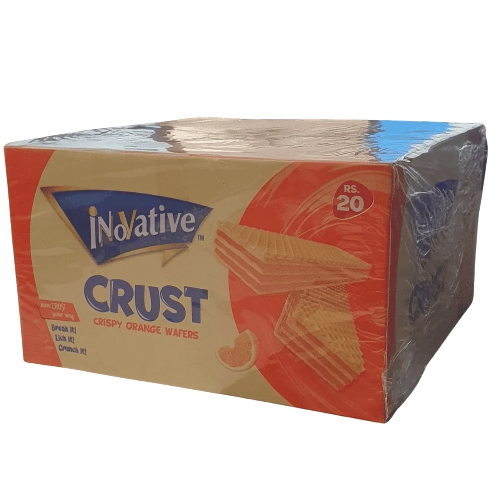 Inovative Crust Orange Wafers 12 Packs Box Rs 20