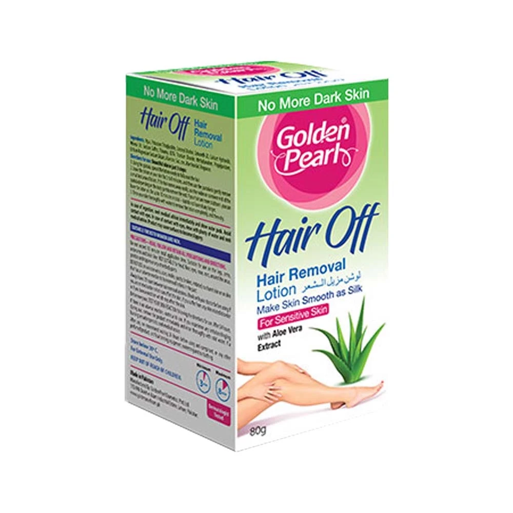 Golden Pearl Hair Off Hair Removal Lotion with Aloe Vera Exract for Sensitive Skin 80gm
