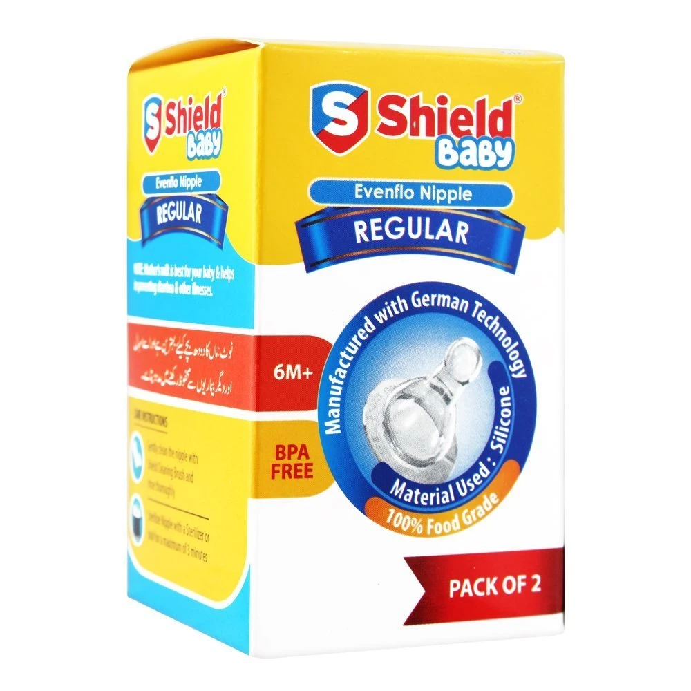 Shield Baby Evenflo Nipple Regular Pack of 2