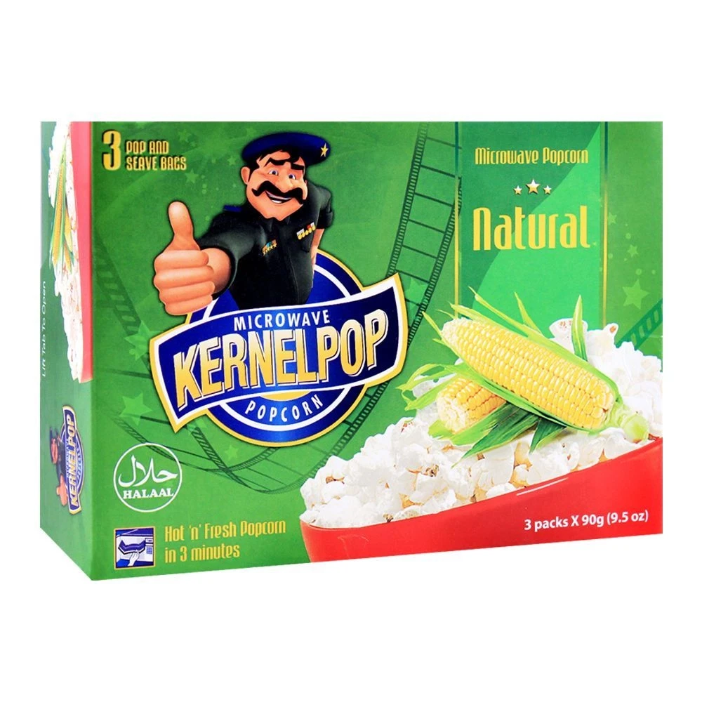 Kernelpop Popcorn Natural 90gm x 3 Packs