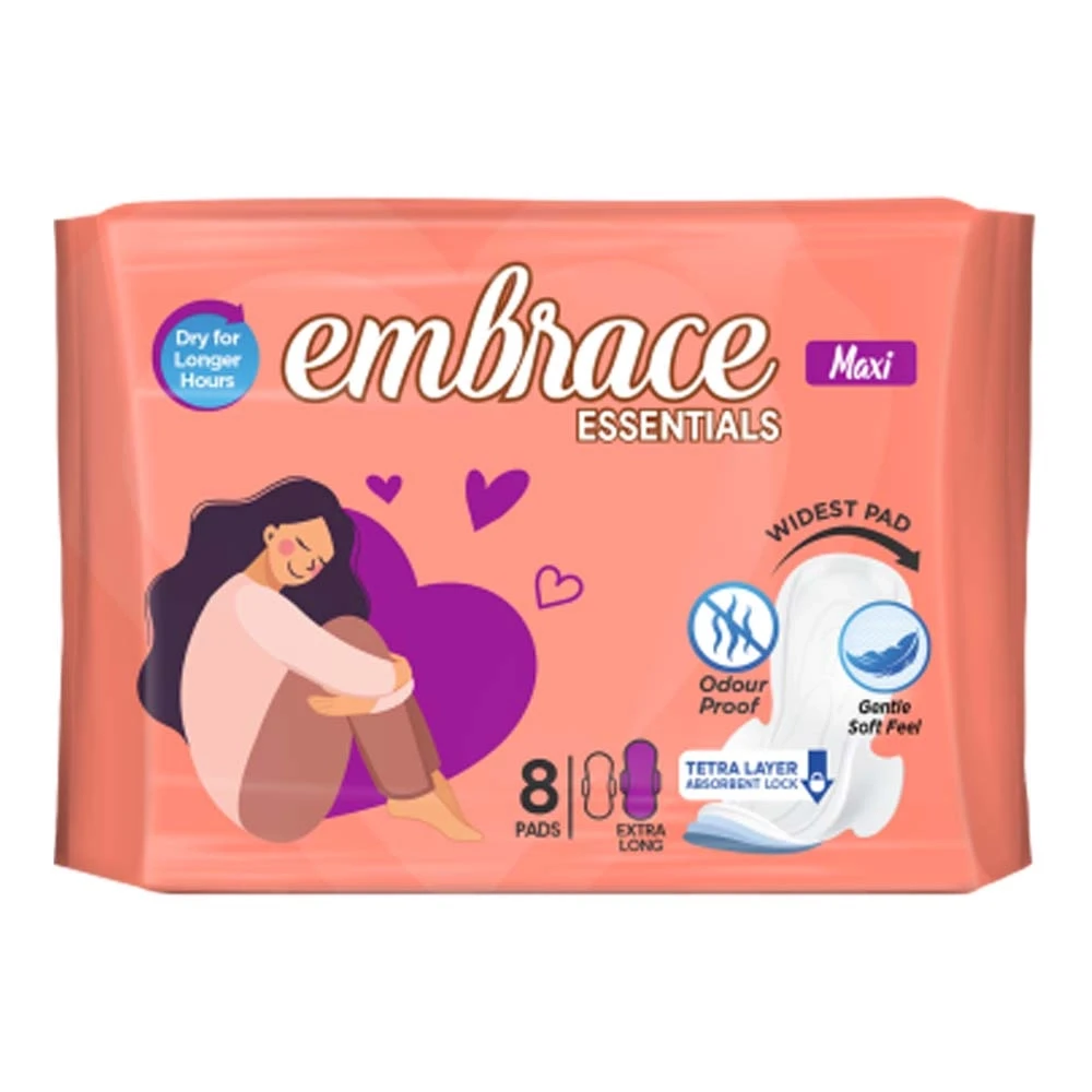 Embrace Essentials Maxi Extra Long Pads 8-Pads