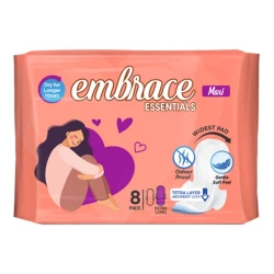 Embrace Essentials Maxi Extra Long Pads 8-Pads