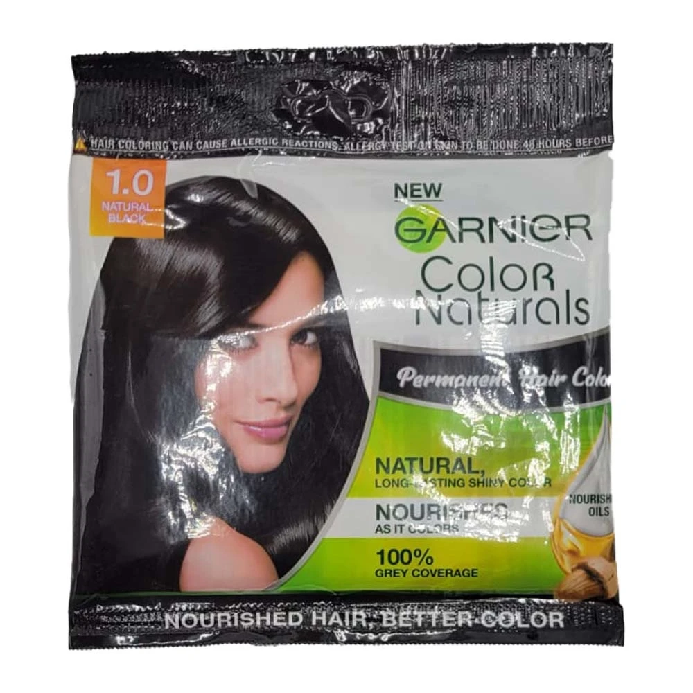 Garnier Color Natural Hair Color Sachet Natural Black 1.0