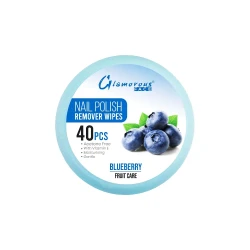 Glamorous Face Nail Remover Wipes BlueBerry 40 Pcs