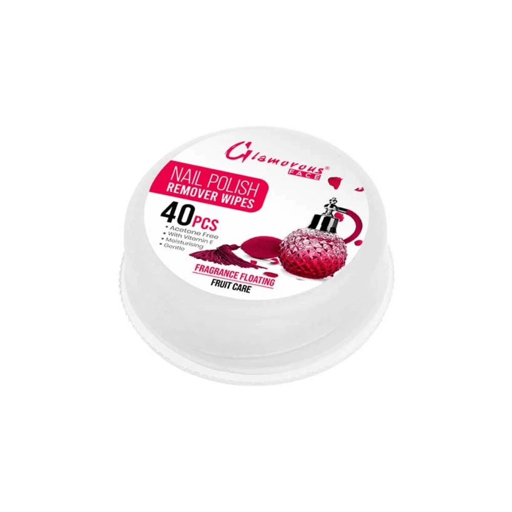Glamorous Face Nail Remover Wipes Fragrance Floating 40 Pcs