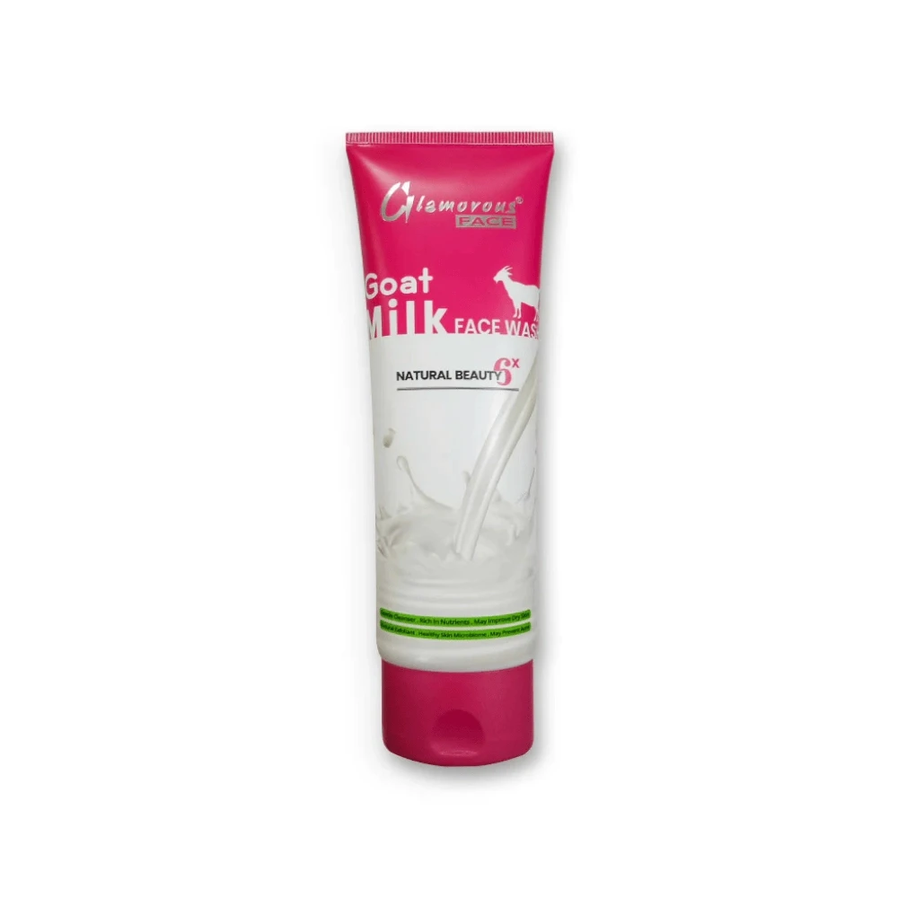 Glamorous Cream Goat Milk Face Wash Natural Beauty 6x 100gm