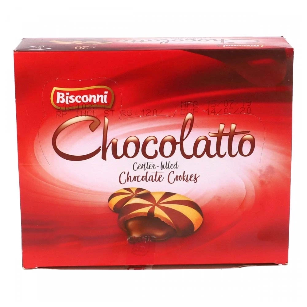 Bisconni Chocolatto Center-Filled Chocolate Cookies 30 Packs Box