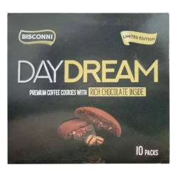 Bisconni Day Dream Premium Coffee Cookies with Rich Chocolate Inside 10 Packs Box