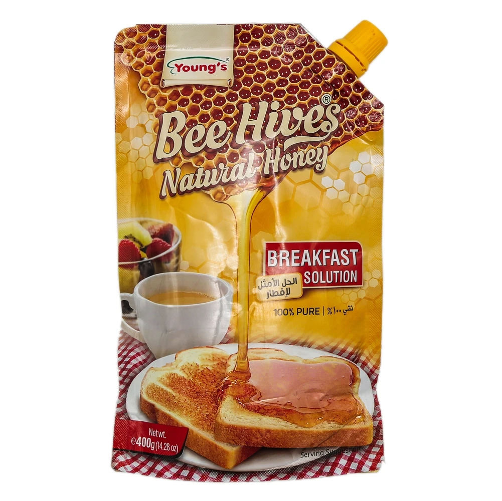 Youngs Bee Hives Natural Honey Pouch 400gm