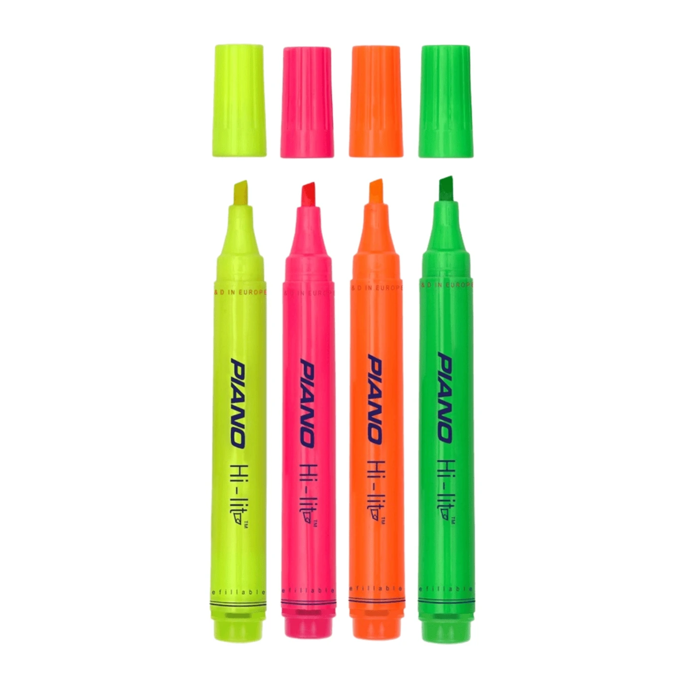 Piano Hi Lite Round Barrel Highlighter (Assorted Color) 1 Piece